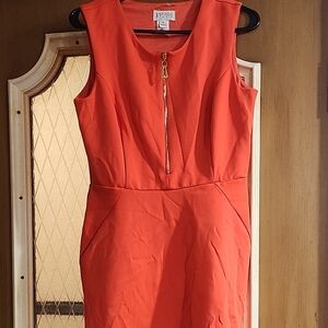 Enfocus Studio Vibrant Orange Mini Dress